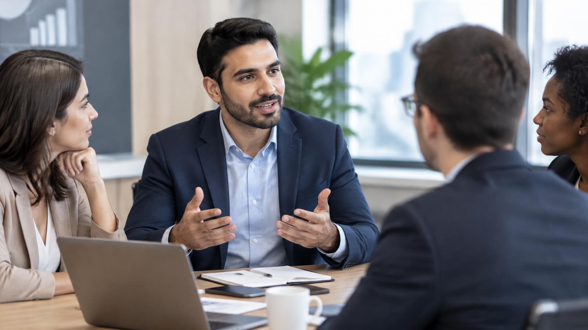 person speaking confidently